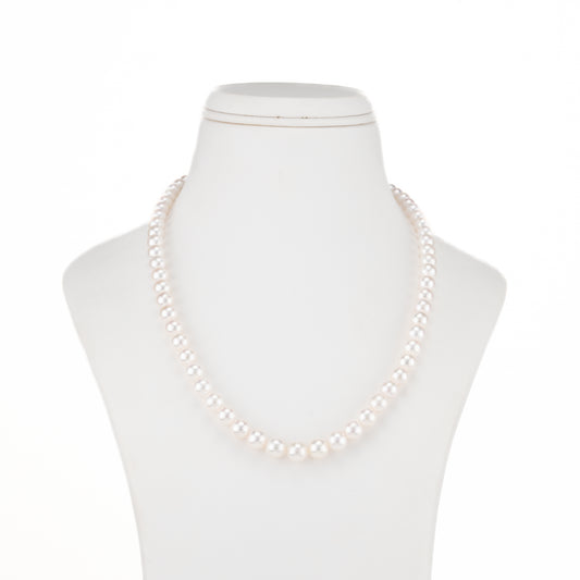 Grading White Round Akoya Saltwater  Pearl Necklace Set - AAA Quality