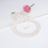 Grading White Round Saltwater Akoya Three-Line Pearl Necklace Set - AAA Quality
