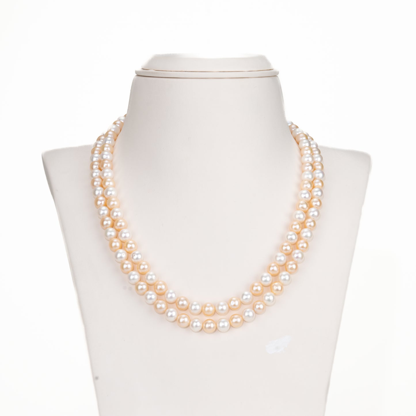 7.0-8.0mm Multicolor Round Freshwater Pearl Necklace Set - AA Quality