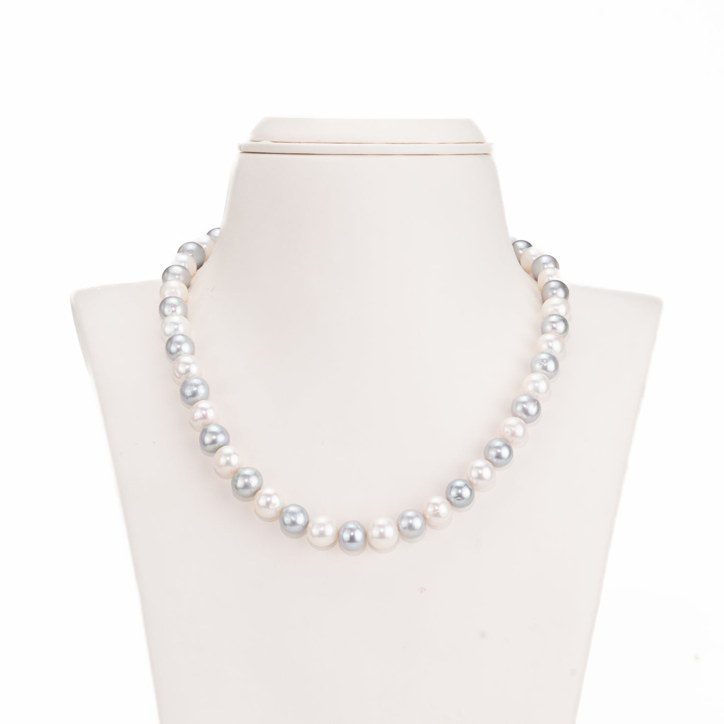 9.0-10.0mm Multicolor Near Round Freshwater Necklace Set - AA Quality