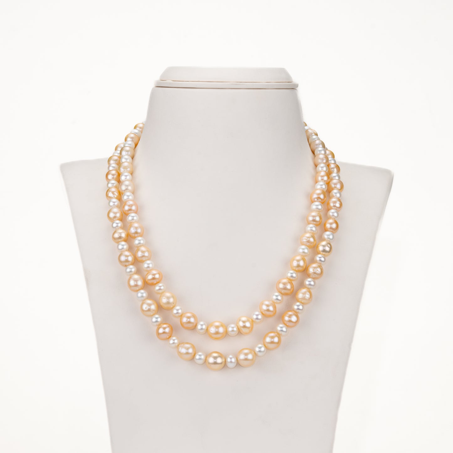 8.0-9.0mm Multicolor Near Round Freshwater Pearl Necklace Set - AA Quality