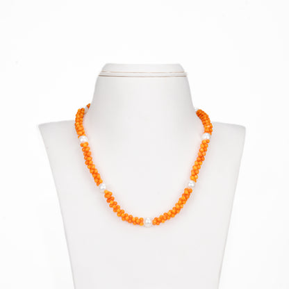 Orange Multoclor Beads Necklace
