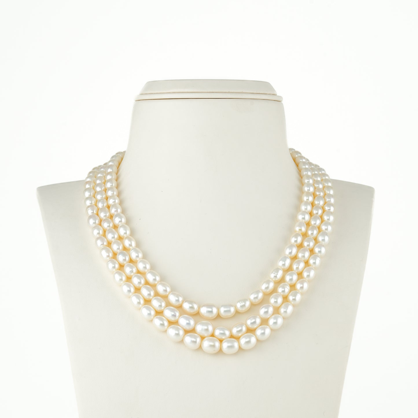 Grading White Drop Freshwater Pearl Necklace Set - AA Quality