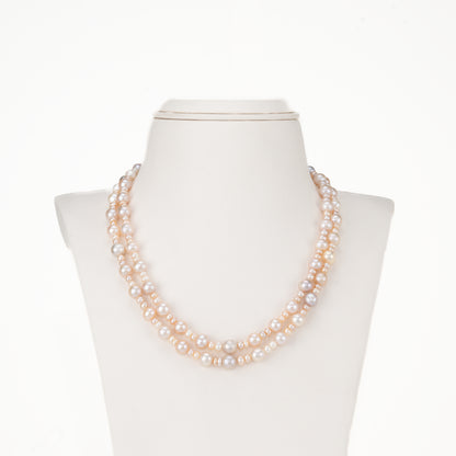 7.0-8.0mm Multicolor Mix Freshwater Pearl Necklace Set - AA Quality