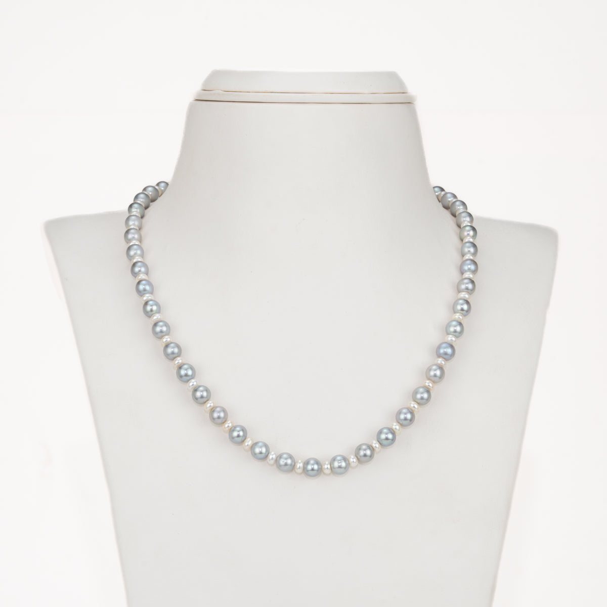 6.0-7.0mm White Mix Freshwater Pearl Necklace Set - AA Quality