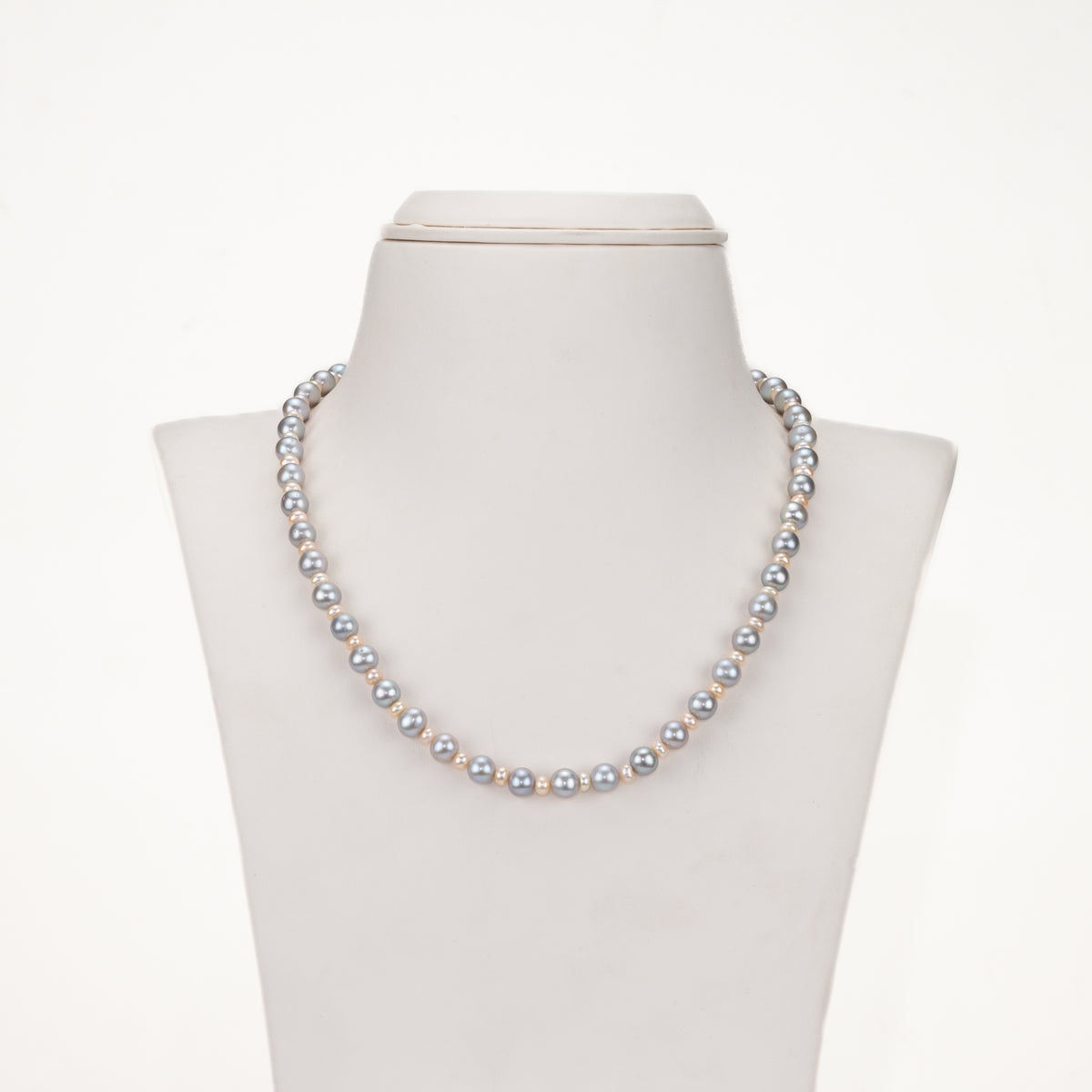 6.0-7.0mm White Mix Freshwater Pearl Necklace Set - AA Quality