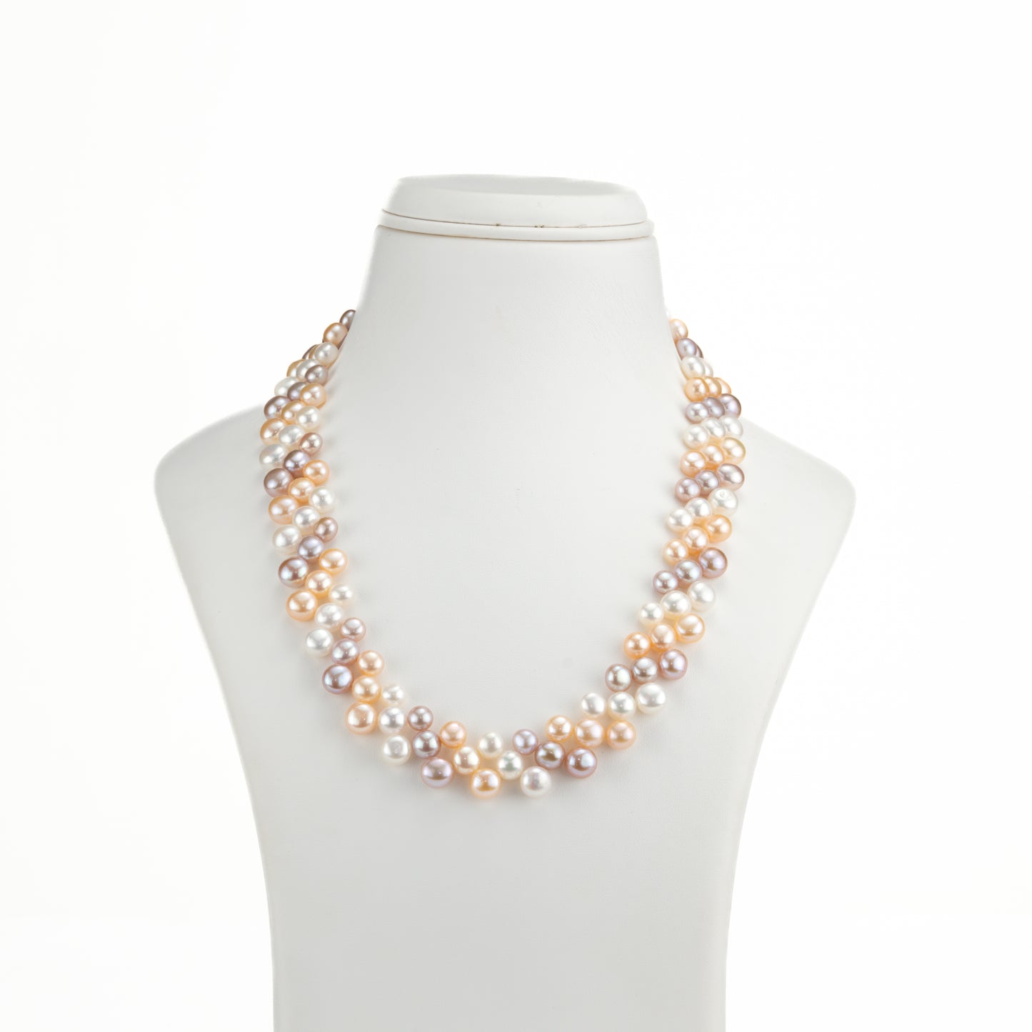 6.0-7.0mm Multicolor Fancy Freshwater Pearl Necklace Set - AA Quality