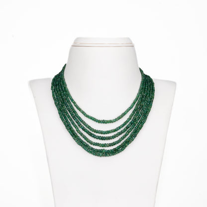 Natural Emerald Mala
