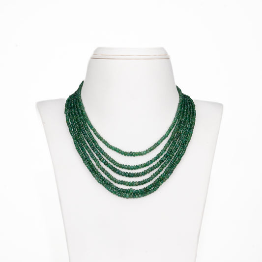 Natural Emerald Mala