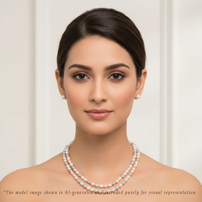 Grading Multicolor Drop Freshwater Pearl Necklace Set - AA Quality