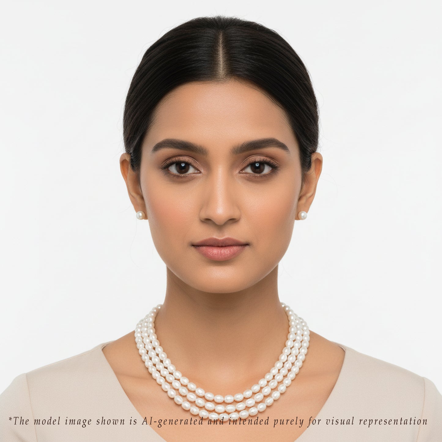 Grading White Drop Freshwater Pearl Necklace Set - AA Quality