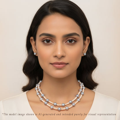 Mix Multicolor Freshwater Pearl Necklace Set - AA Quality