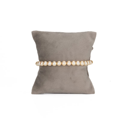 6.0-7.0mm Round Golden Akoya Saltwater Pearl Bracelet - AAA Quality