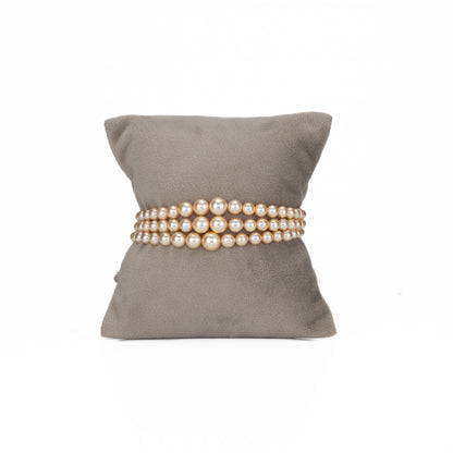 Grading Round Golden Akoya Saltwater Pearl Bracelet - AAA Quality