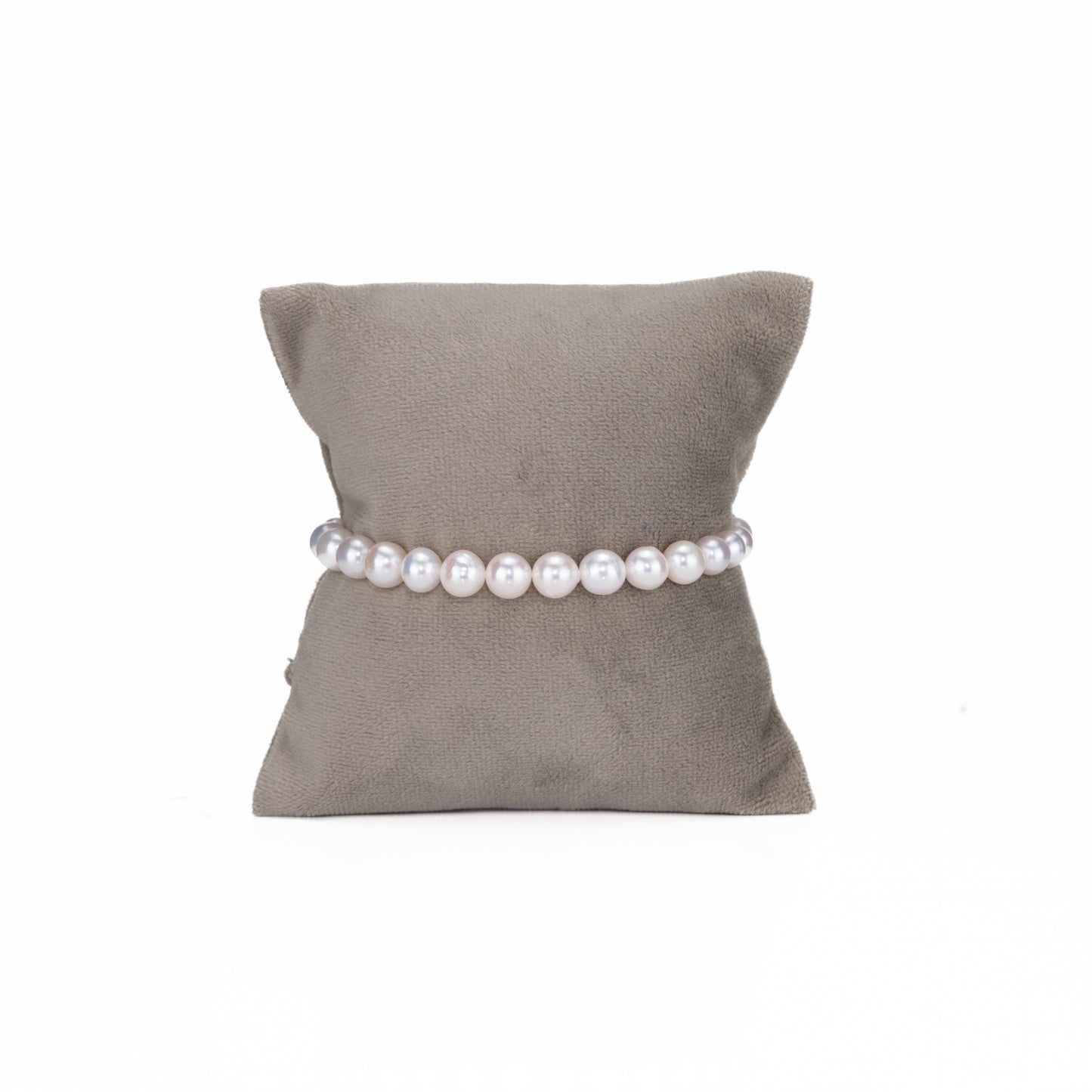 Grading White Round Akoya Saltwater Pearl Bracelet - AAA Quality
