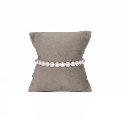 Grading White Round Akoya Saltwater Pearl Bracelet - AAA Quality