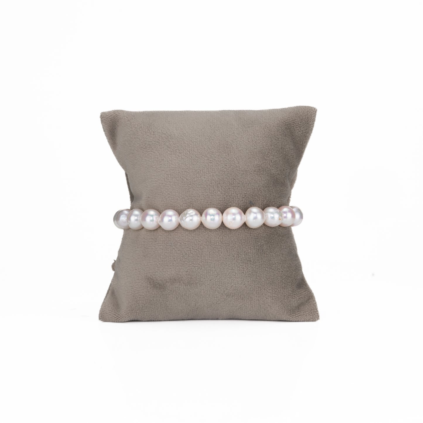 8.0-9.0mm White Round Grading Akoya Saltwater Pearl Bracelet - A Quality