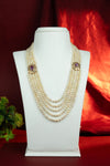 Regal Ruby Pearl Side Piece Necklace