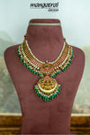 Classic Lakshmi Ruby Emerald Necklace Stone Necklace