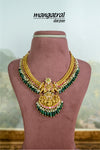 Antique Lakshmi Ruby Emerald Stone Necklace