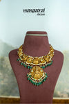 Heritage Lakshmi Emerald Temple Stone Necklace