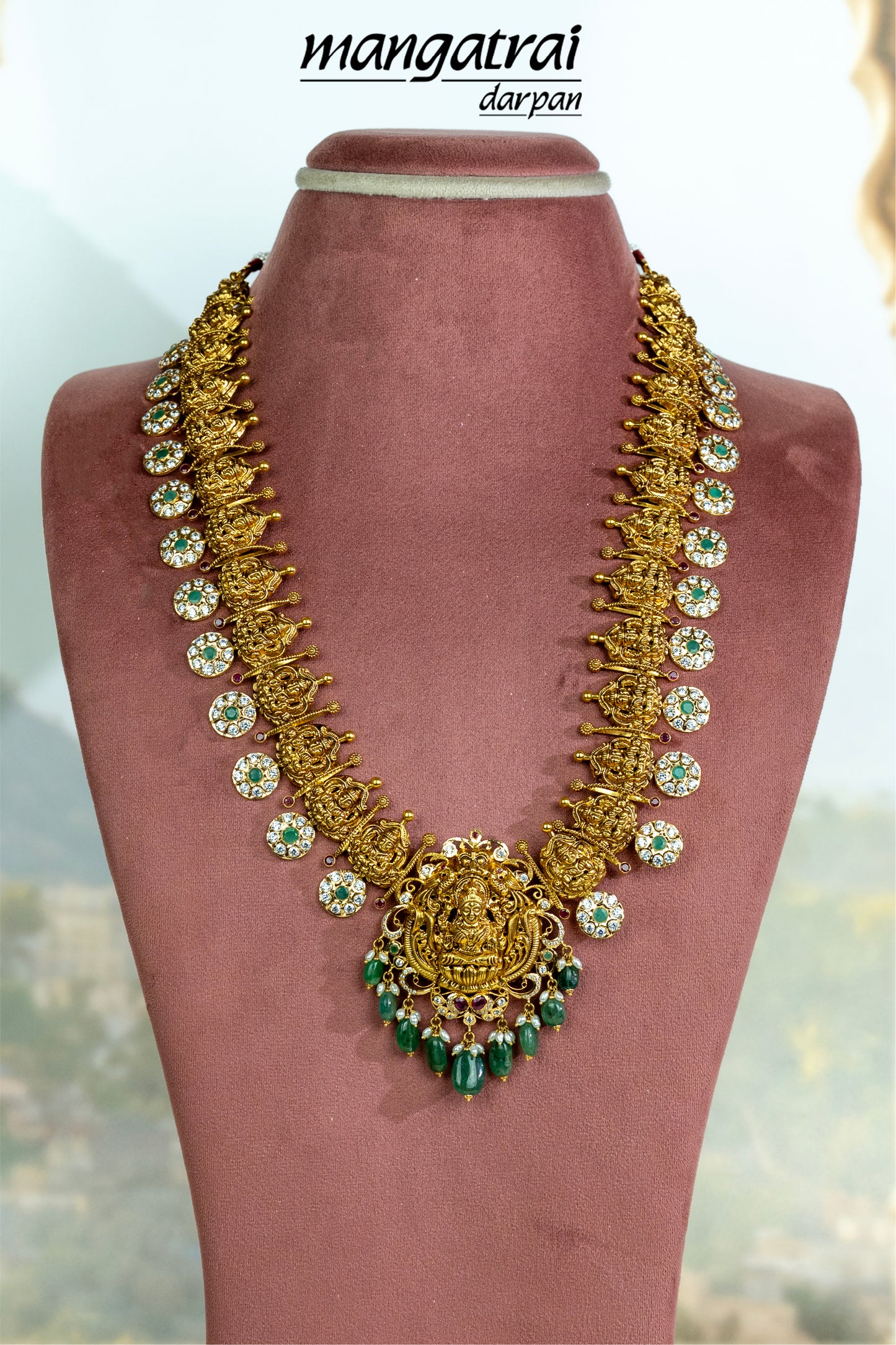 Traditional South Indian Temple Stone Necklace