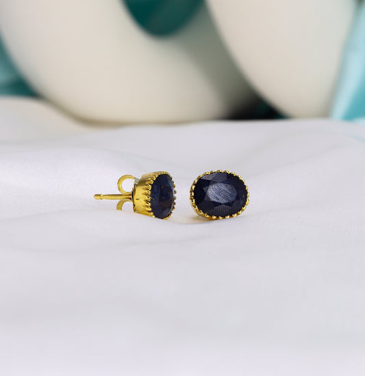 Exotic Gold Blue Sapphire Tops