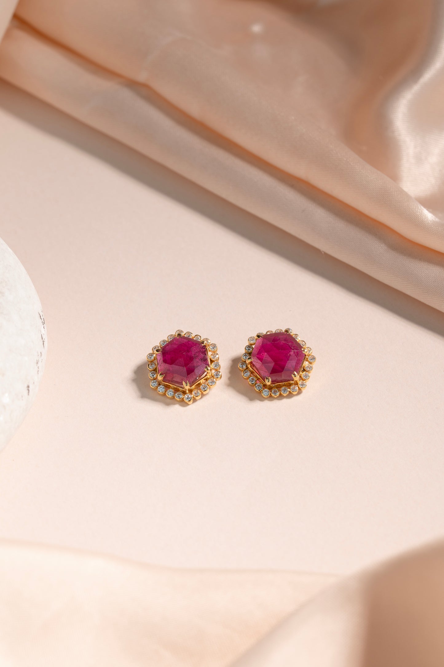 Elegant Ruby Stone Earrings