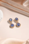 Royal Blue Sapphire Stone Earrings