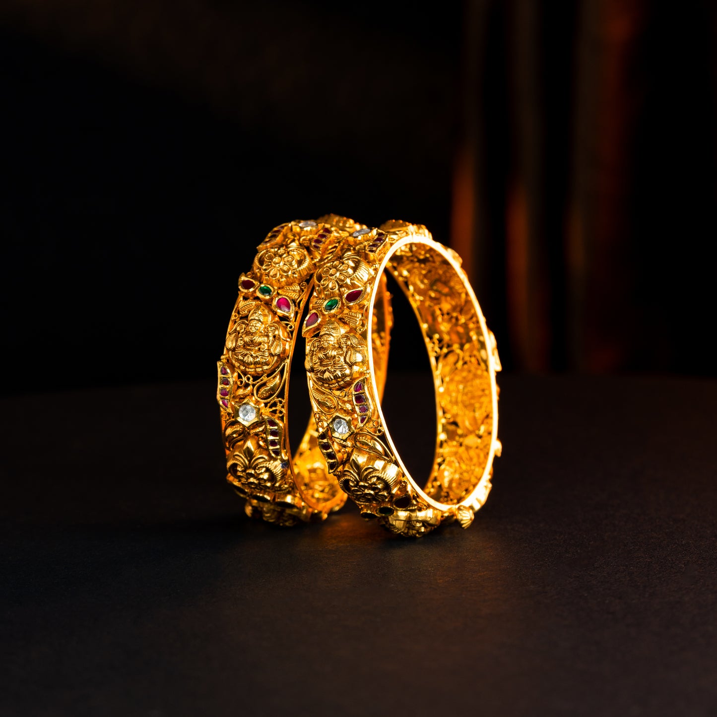 Designer Gold Stone Bangle