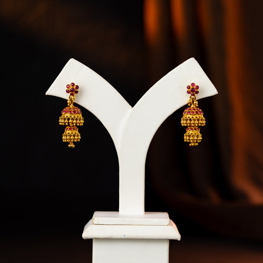 Glowing Ruby Stone Earrings