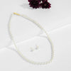 7.0-8.0mm White Drop Freshwater Pearl Necklace Set - AA Quality