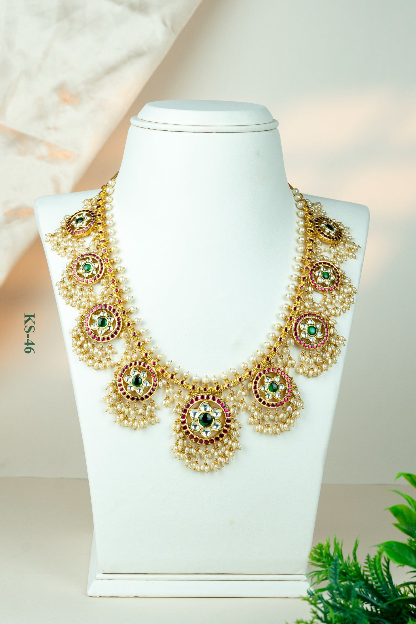 Traditional Gutta Pusalu Kundan Necklace