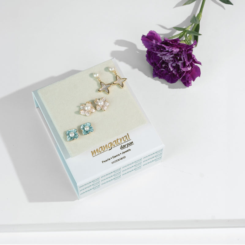 The Blossom Elegance Pearl Earring Gift Box