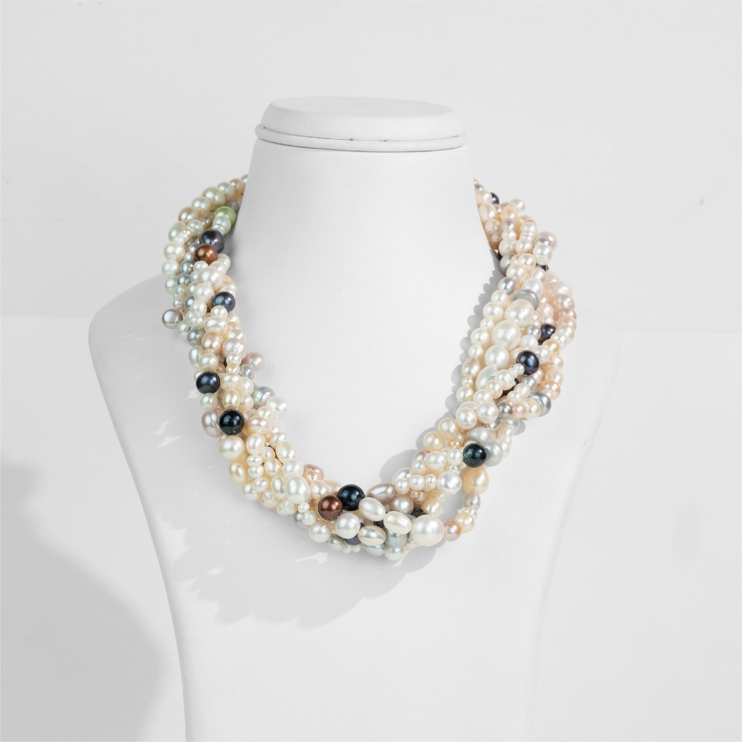 Multicolor Mix Freshwater Pearl Necklace Set - A Quality