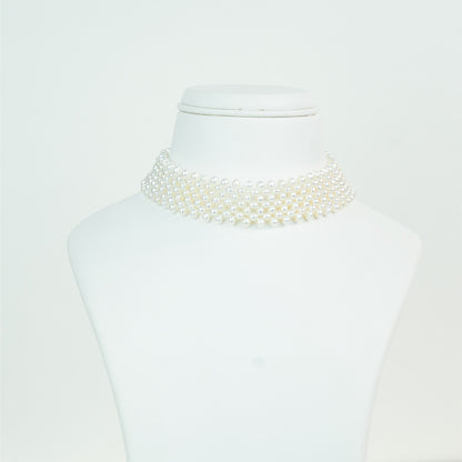 Brilliant Jali Freshwater Pearl Choker Set