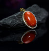 Beautiful Coral Diamond Pendent