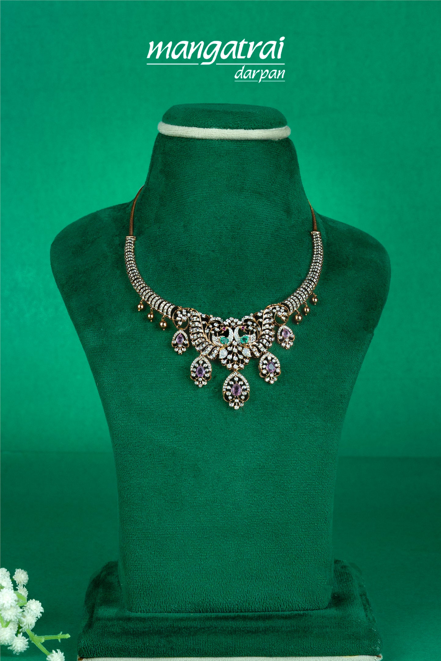 Royal Peacock Amethyst Necklace