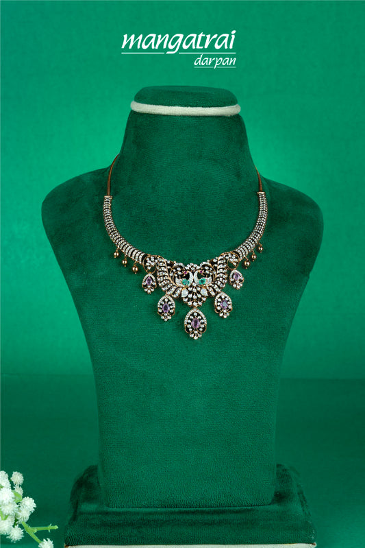 Royal Peacock Amethyst Necklace