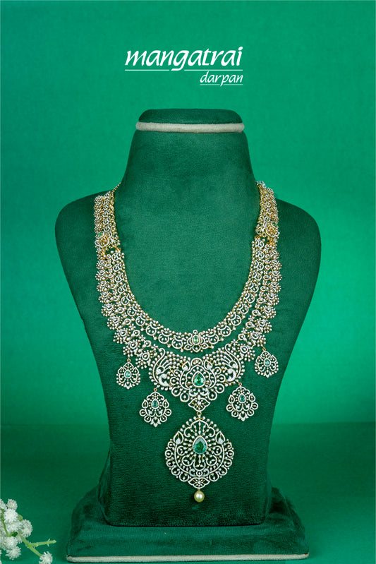 Royal Emerald Diamond Bridal Necklace