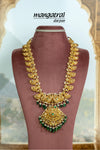 Antique Gold Peacock Long Stone Necklace