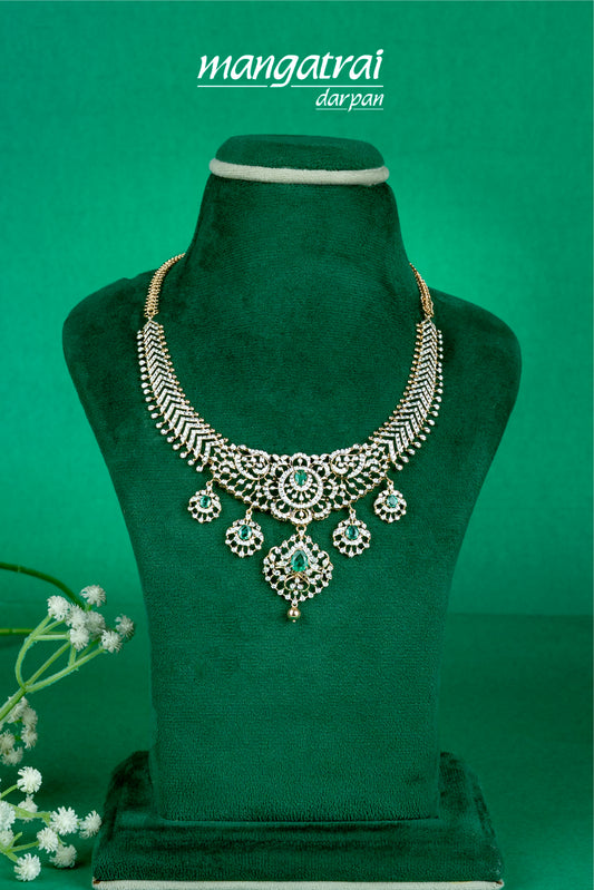 Emerald Elegance Diamond Necklace