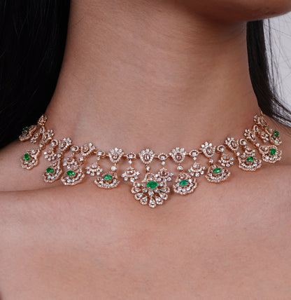 Charming Diamond Necklace Set