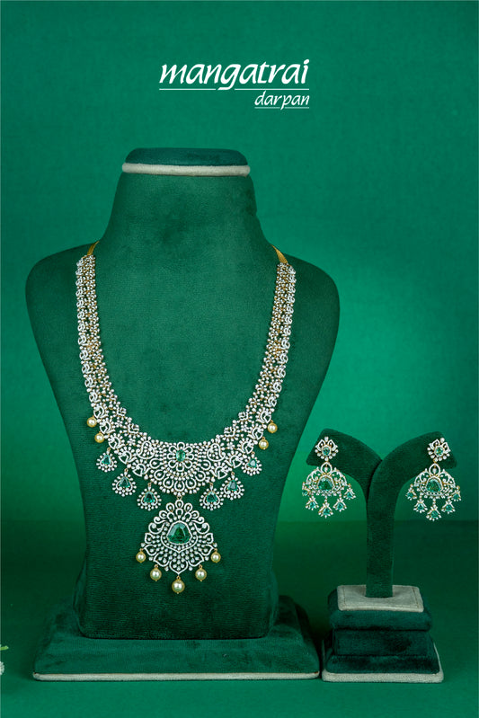 Majestic Emerald Diamond Bridal Set