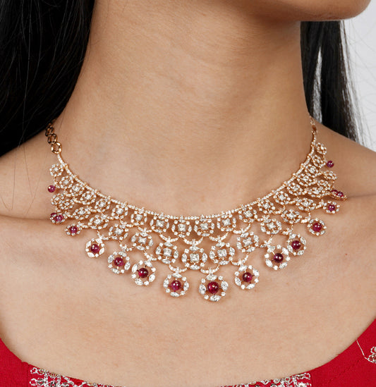 Comfortable Diamond Necklace Set