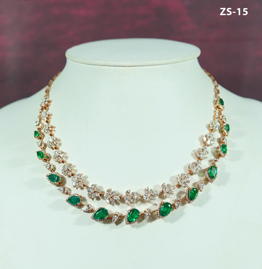 Classic Emerald Diamond Necklace
