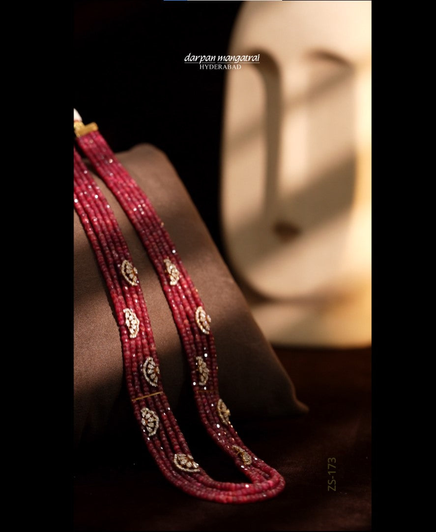 Shimmering Ruby Diamond Necklace