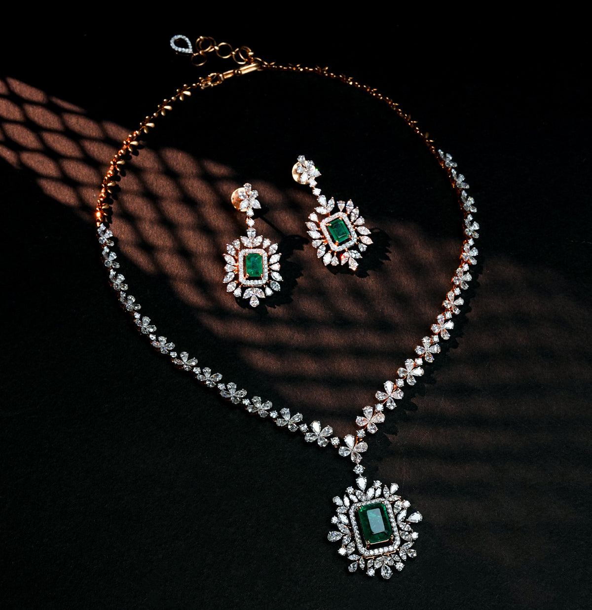 Luxe Diamond Necklace Set