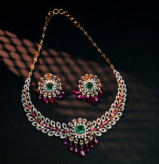 Artisanal Diamond Necklace Set