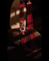 Precious Diamond Sidepiece With Ruby Necklace
